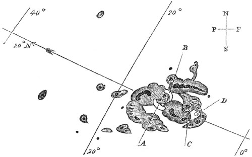 An image of a drawing of bright sunspots